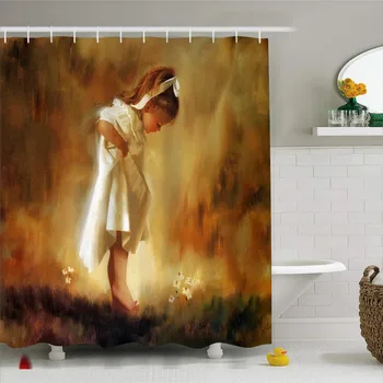 Retro Waterproof Bath Curtain Europe Style Polyester 3D Shower Curtain with Hooks Bathroom Curtain Oil Painting Shower Screen
Retro Waterproof Bath Curtain Europe Style Polyester 3D Shower Curtain with Hooks Bathroom Curtain Oil Painting Shower Screen