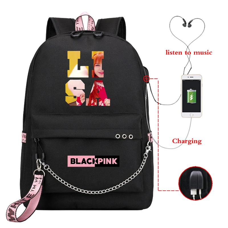 Blackpink Print Woman Backpack Usb Charging Canvas School Bags Bagpack Students Lady Mochila Escolar Girls Bookbag Sac A Dos
Blackpink Print Woman Backpack Usb Charging Canvas School Bags Bagpack Students Lady Mochila Escolar Girls Bookbag Sac A Dos
