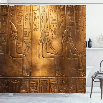 Egyptian Decor Collection, Egyptian Hieroglyphics Old Texts Logographic and Alphabetic Elements Design Print, Polyester Fabric
Egyptian Decor Collection, Egyptian Hieroglyphics Old Texts Logographic and Alphabetic Elements Design Print, Polyester Fabric
