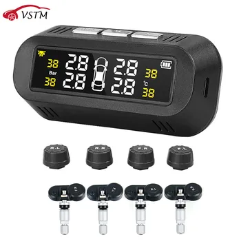 Solar TPMS Car Tire Pressure Alarm Monitor System Display Attached to glass tpms Temperature Warning with 4 sensors 
Solar TPMS Car Tire Pressure Alarm Monitor System Display Attached to glass tpms Temperature Warning with 4 sensors