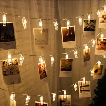 1.5 M 10 Lamp Photo Clip LED Battery Box LED Strip Light Wedding Decoration for Home Party Decoration Garland Led String Lights
1.5 M 10 Lamp Photo Clip LED Battery Box LED Strip Light Wedding Decoration for Home Party Decoration Garland Led String Lights
