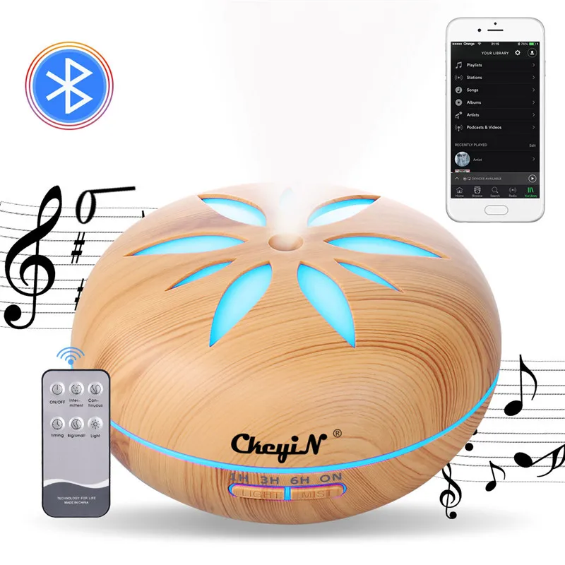 Electric 550mL Remote Control Large Capacity Humidifier Aroma Diffuser Cool Mist Maker Air Purifier for Home Bluetooth Music
Electric 550mL Remote Control Large Capacity Humidifier Aroma Diffuser Cool Mist Maker Air Purifier for Home Bluetooth Music