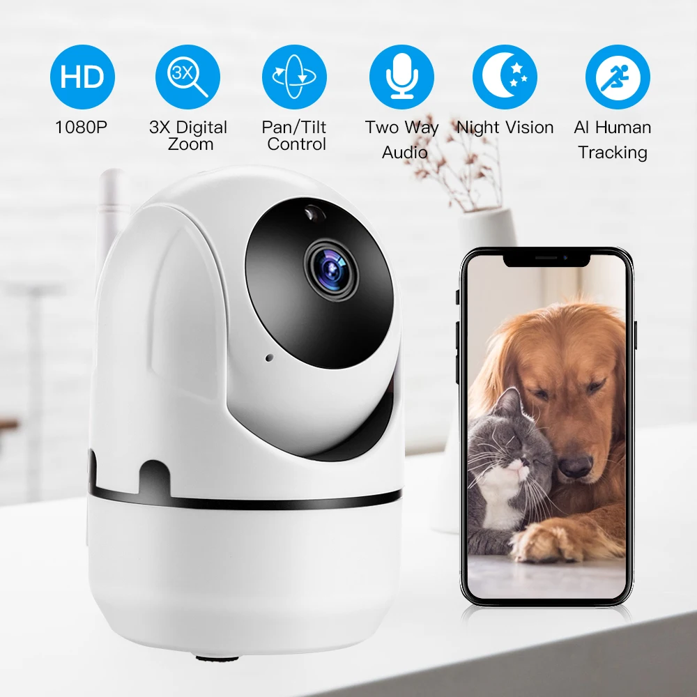 HD 1080P Cloud IP Camera WiFi Wireless Smart Auto Tracking Of Human Home Security Surveillance CCTV Network Camera Baby Monitor
HD 1080P Cloud IP Camera WiFi Wireless Smart Auto Tracking Of Human Home Security Surveillance CCTV Network Camera Baby Monitor