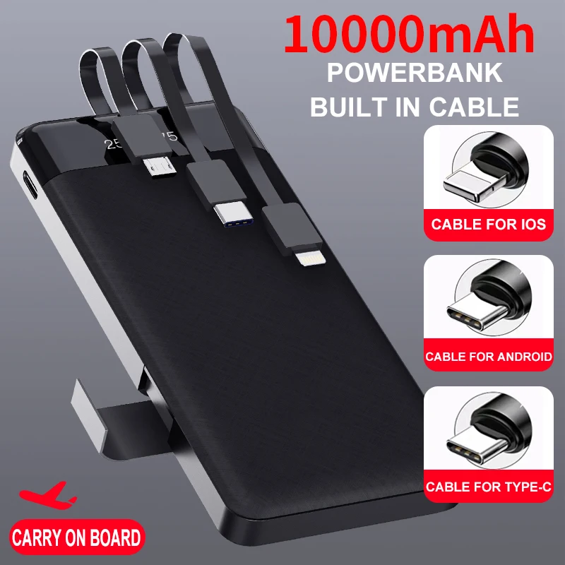 CASEIER 10000mAh Bulit in Cable Power Bank For iPhone X Led Power Display Portable Charger For Xiaomi Portable Battery Powerbank
CASEIER 10000mAh Bulit in Cable Power Bank For iPhone X Led Power Display Portable Charger For Xiaomi Portable Battery Powerbank