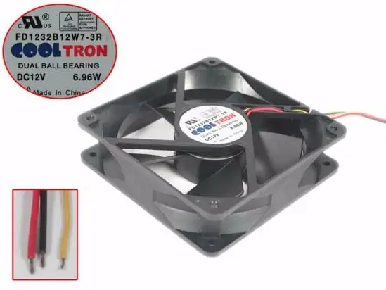 COOLTRON FD1232B12W7-3R DC 12 В 6,96 Вт 120x120x32 мм 3-проводной Вентилятор охлаждения сервера
COOLTRON FD1232B12W7-3R DC 12 В 6,96 Вт 120x120x32 мм 3-проводной Вентилятор охлаждения сервера