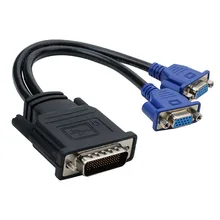 59-pin to 2VGA male to female Y-distributor video cable adapter for computer graphics 59-pin DVI to dual VGA 25 cm
59-pin to 2VGA male to female Y-distributor video cable adapter for computer graphics 59-pin DVI to dual VGA 25 cm