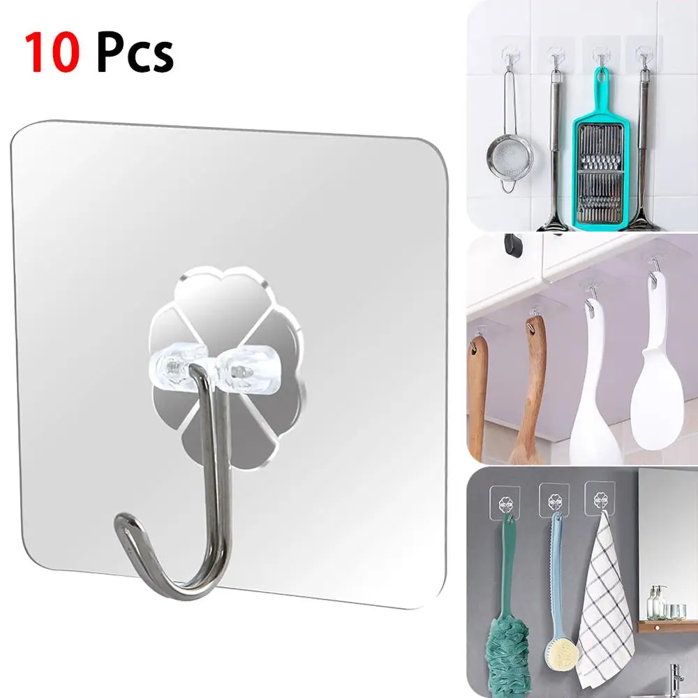 10Pcs No Trace Transparent Sticky Hook The Latest Style Design Seamless Adhesive Wall Kitchen Bathroom Kitchen Tools Hanger
10Pcs No Trace Transparent Sticky Hook The Latest Style Design Seamless Adhesive Wall Kitchen Bathroom Kitchen Tools Hanger