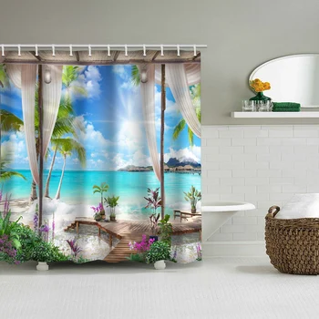 Best selling natural scenery ocean scenery bathroom shower curtain bathroom partition curtain distribution hook multiple sizes
Best selling natural scenery ocean scenery bathroom shower curtain bathroom partition curtain distribution hook multiple sizes