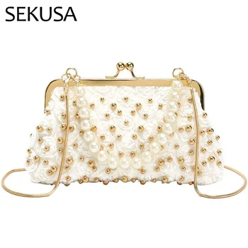 Beaded rose women clutch satin elegant cocktail female evening bags wedding bridal handbags shoulder chain party purse 
Beaded rose women clutch satin elegant cocktail female evening bags wedding bridal handbags shoulder chain party purse