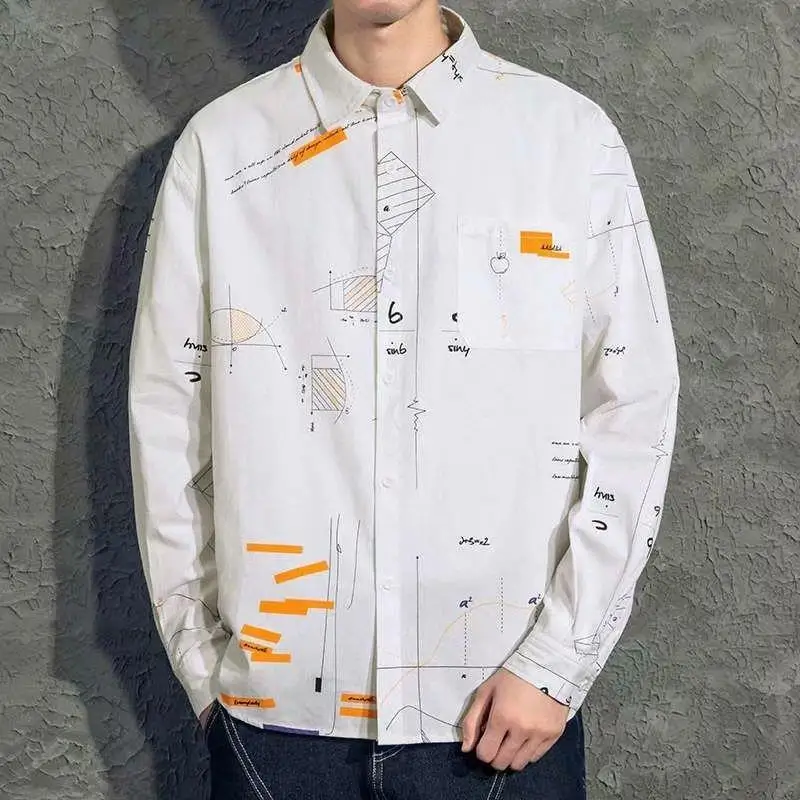 Fall Long Sleeve Shirt Men's Printed Square Collar Large Size Loose Casual Shirt Tops Jacket 2020
Fall Long Sleeve Shirt Men's Printed Square Collar Large Size Loose Casual Shirt Tops Jacket 2020