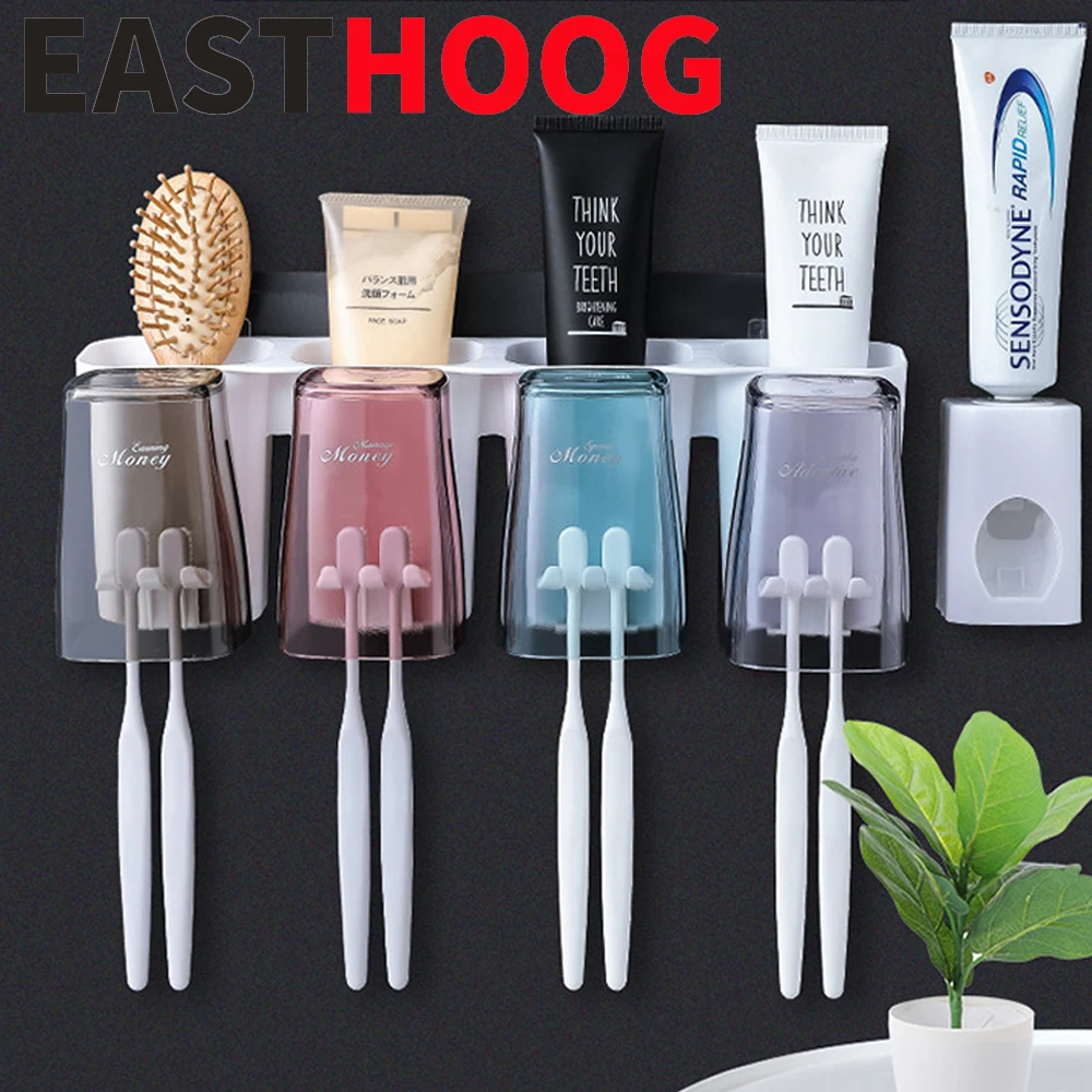 2/3/4Cups Wall Mounted Toothbrush Storage Holder Toothpaste Squeezer Dispenser Home Bathroom Accessories Tools Household Items
2/3/4Cups Wall Mounted Toothbrush Storage Holder Toothpaste Squeezer Dispenser Home Bathroom Accessories Tools Household Items
