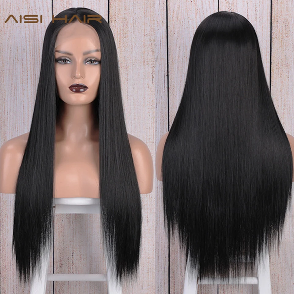 AISI HAIR Lace Front Wig Long Straight Black Synthetic Wig for Women Middle Part Heat Resistant Fiber Natural Looking Cosplay
AISI HAIR Lace Front Wig Long Straight Black Synthetic Wig for Women Middle Part Heat Resistant Fiber Natural Looking Cosplay