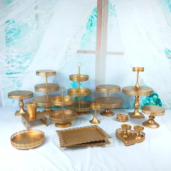 Cake Stand European-Style Wedding Props Three-Layer Snack stand Metal Cake Dish Multi-Layer Iron Shelf
Cake Stand European-Style Wedding Props Three-Layer Snack stand Metal Cake Dish Multi-Layer Iron Shelf