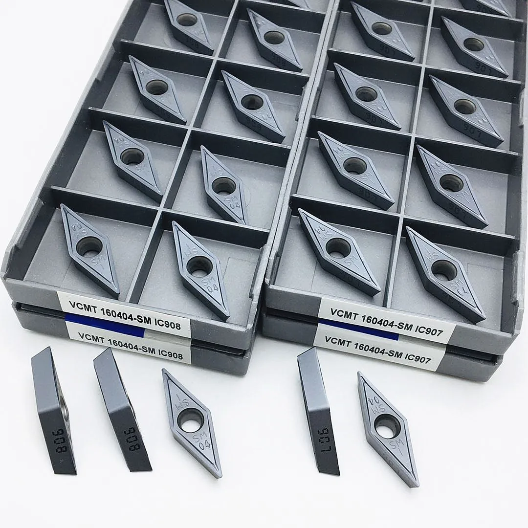 10PCS VCMT160404 VCMT160408 Carbide insert VCMT 160404 160408 SM IC907 IC908 Lathe turning CNC machine tool Carbide tool
10PCS VCMT160404 VCMT160408 Carbide insert VCMT 160404 160408 SM IC907 IC908 Lathe turning CNC machine tool Carbide tool