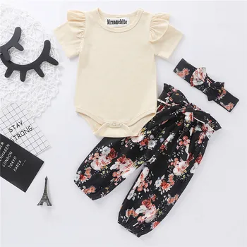 2020 New Cute Toddler Kids Baby Girls Sets Summer Clothes Romper Jumpsuit Tops+ Floral Pants+Headband Lovely Outfits Clothings
2020 New Cute Toddler Kids Baby Girls Sets Summer Clothes Romper Jumpsuit Tops+ Floral Pants+Headband Lovely Outfits Clothings