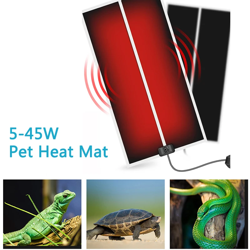 5-45W Terrarium Reptiles Heat Mat Climbing Pet Heating Warm Pads Adjustable Temperature Controller Mats Reptiles Supplies
5-45W Terrarium Reptiles Heat Mat Climbing Pet Heating Warm Pads Adjustable Temperature Controller Mats Reptiles Supplies