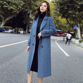 Long Wool Blend Coat Women Long Sleeve Double Breasted Outwear Jacket Casual Autumn Winter Elegant Overcoat
Long Wool Blend Coat Women Long Sleeve Double Breasted Outwear Jacket Casual Autumn Winter Elegant Overcoat
