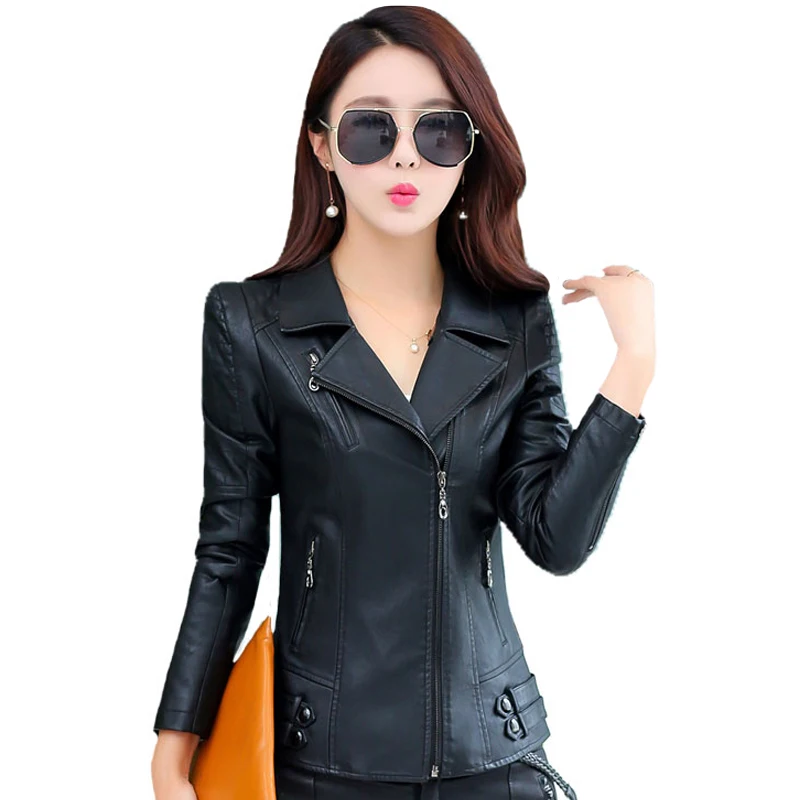 Autumn Women Pu Leather Jacket Winter Short Slim Plus Size 4XL Turn-down Collar Zipper Women Motorcycle Coat Female Outwear
Autumn Women Pu Leather Jacket Winter Short Slim Plus Size 4XL Turn-down Collar Zipper Women Motorcycle Coat Female Outwear