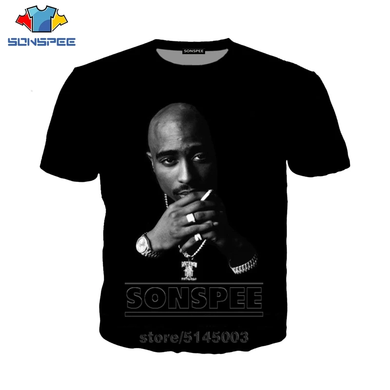 SONSPEE Summer New Men Women Sweatshirt 3D Print Rapper 2Pac T Shirt Short Sleeve Hip Hop Street Top Round Neck Pullover C039-01
SONSPEE Summer New Men Women Sweatshirt 3D Print Rapper 2Pac T Shirt Short Sleeve Hip Hop Street Top Round Neck Pullover C039-01