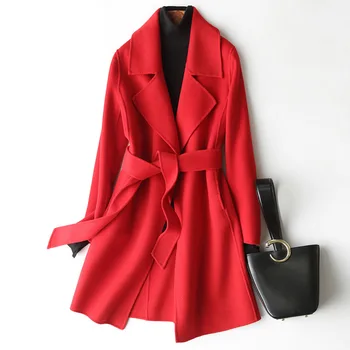 Birish Style Vintage Double-Faced Wool Overcoat Women Winter Jacket With Belt Plus Size Real Wool Cardigan Female Coat
Birish Style Vintage Double-Faced Wool Overcoat Women Winter Jacket With Belt Plus Size Real Wool Cardigan Female Coat