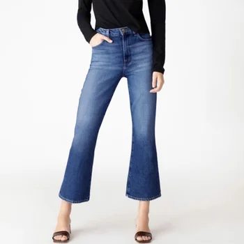 Spring Women Denim Jeans High Waist Straight Flare Pant Trousers Women Elegant Bleached Washed Vintage Flare Jeans Trousers 2020
Spring Women Denim Jeans High Waist Straight Flare Pant Trousers Women Elegant Bleached Washed Vintage Flare Jeans Trousers 2020