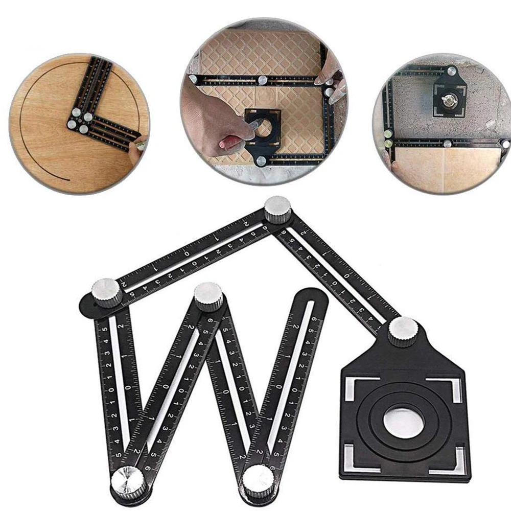 Ceramic Tile Hole Locator Folding Ruler Adjustable Angle Ruler Drill Guide Woodworking Gauge Slide Ruler Measuring Tools
Ceramic Tile Hole Locator Folding Ruler Adjustable Angle Ruler Drill Guide Woodworking Gauge Slide Ruler Measuring Tools