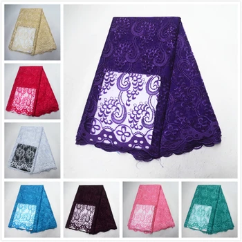 Latest African Lace Fabric French Tulle Lace Fabric High Quality Net Lace Fabric with Embroidery and Stones For Evening Dress
Latest African Lace Fabric French Tulle Lace Fabric High Quality Net Lace Fabric with Embroidery and Stones For Evening Dress