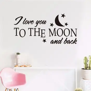 I Love You To The Moon And Back Quotes Wall Sticker Home Decor Baby Girl Room Nursery Cartoon Art Murals PVC DIY
I Love You To The Moon And Back Quotes Wall Sticker Home Decor Baby Girl Room Nursery Cartoon Art Murals PVC DIY