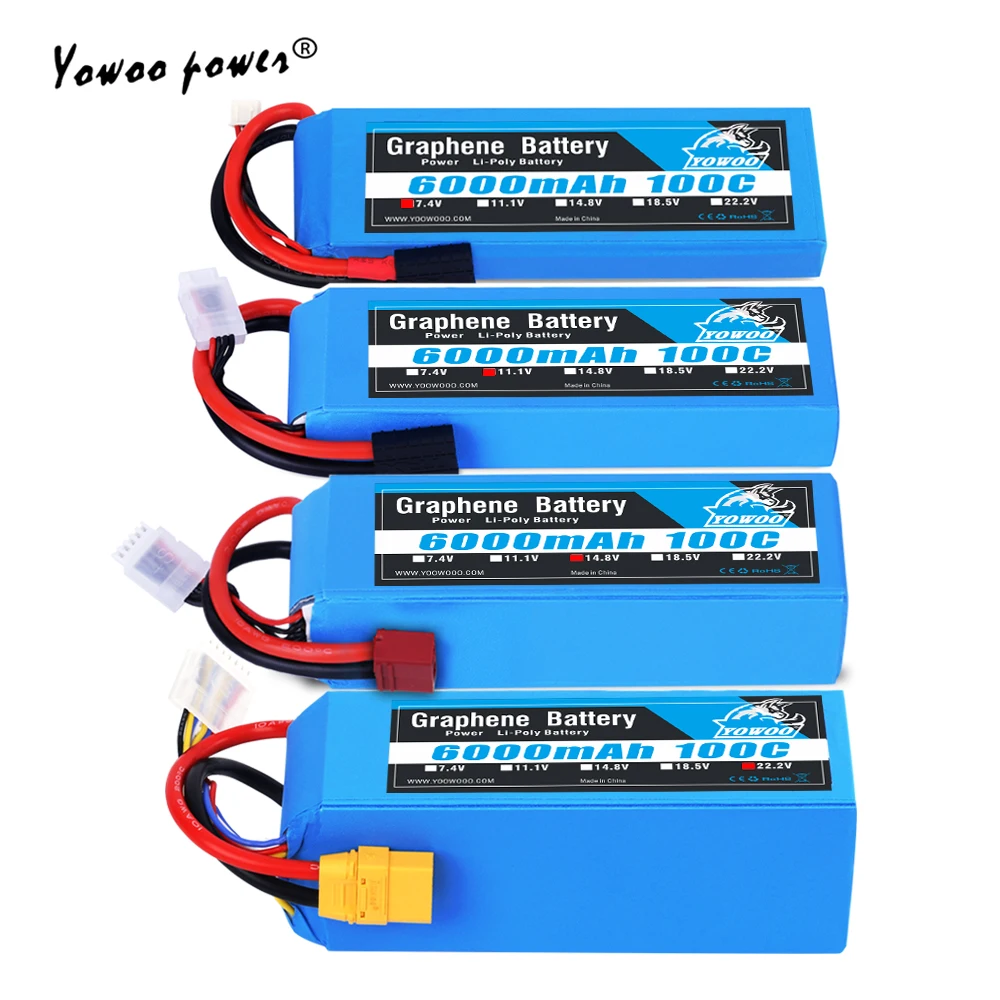 RC Графен Аккумулятор 6000 мАч 2S 3S батарея Lipo 22 2 в с разъемом XT60 для Traxxass rc 1/10 1/12