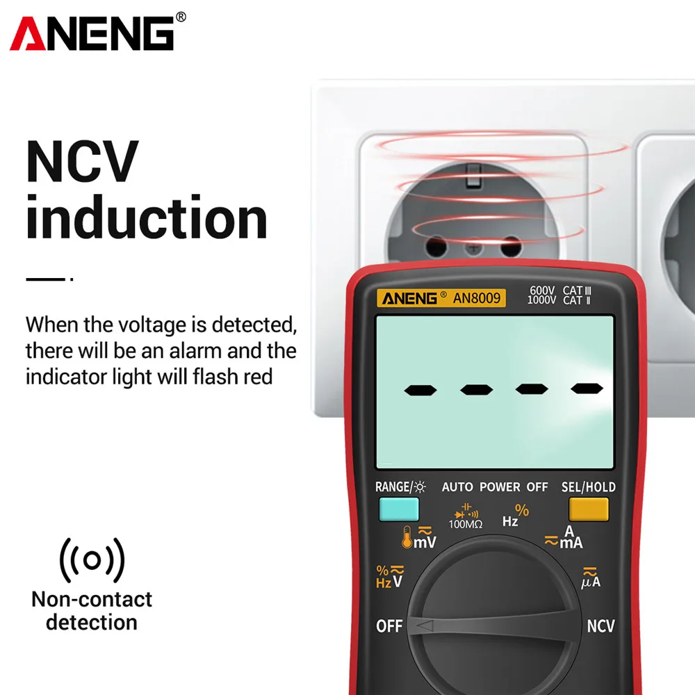 ANENG AN8009 мультиметр цифровой тестер multimeter esr метр мультиметры 9999 граф транзистор