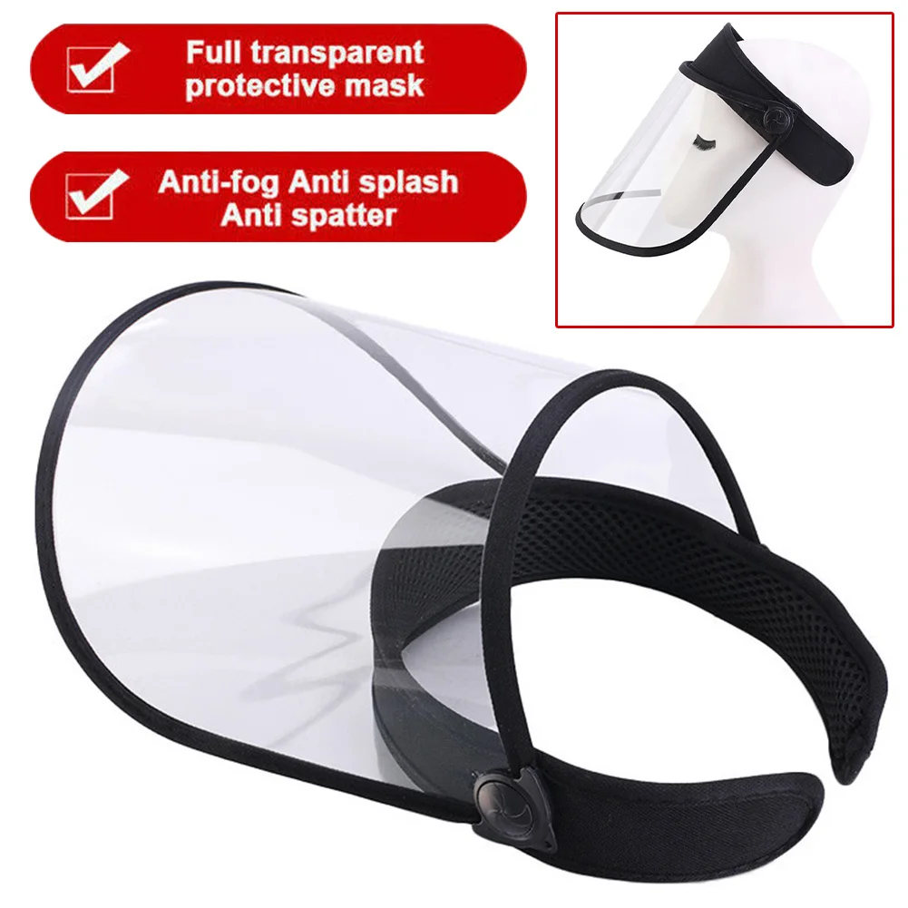 

Protective Face Screen Hat Full Cover shield Anti-Fog Prevent Toxic Liquid Splashing From Droplets Mask DHL Fast shipping