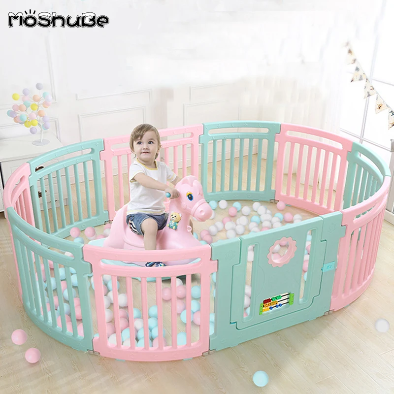 

Children's Playpens Kids Indoor Game Playground Ball Pool Play Fence Baby Safety Toddler Crawl Toys Activity Round Fencing Yard