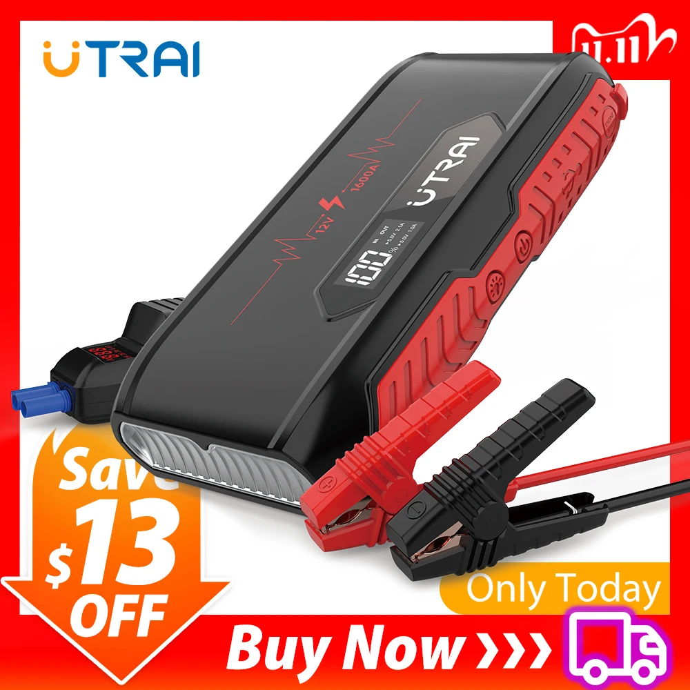 UTRAI Jump Starter 1600A Starting Device Power Bank Car Booster Starter Battery Emergency Car Charger Jstar 3 Car Jump Starter
UTRAI Jump Starter 1600A Starting Device Power Bank Car Booster Starter Battery Emergency Car Charger Jstar 3 Car Jump Starter