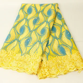 10 Colors 5 Yards Beaded African High Quality Swiss Voile Lace Fabric Embroidery Gold Yellow Polyester Nigerian Lace Fabrics
10 Colors 5 Yards Beaded African High Quality Swiss Voile Lace Fabric Embroidery Gold Yellow Polyester Nigerian Lace Fabrics