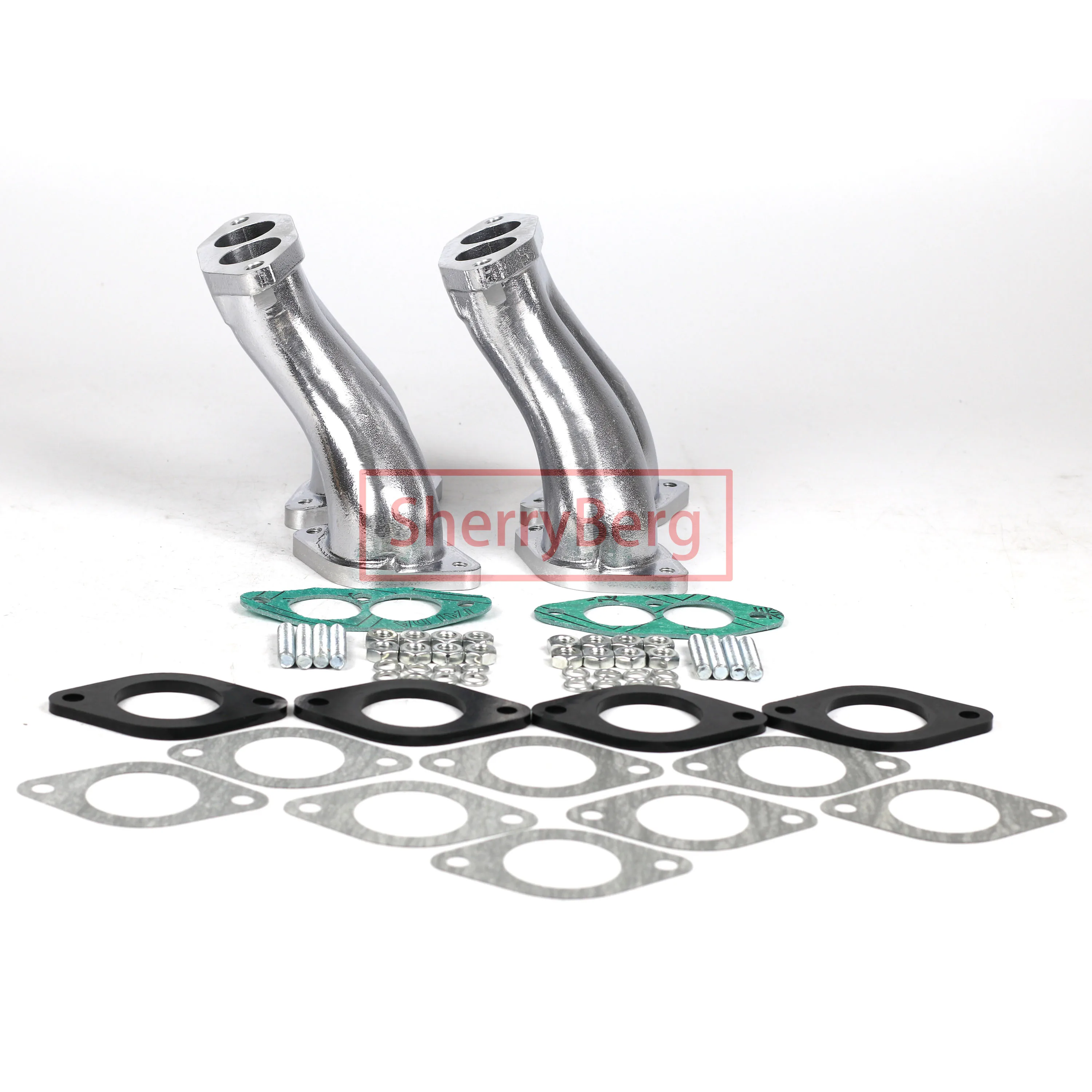 

SherryBerg Intake Manifolds Set for Bug Inlet manifold twin Weber 44mm 44 IDF EMPI HMPX/DRLA intake for VW Air Cooled Engine T1