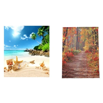 2pcs Vinyl Photo Background Studio Photography Backdrops - Autumn Forest & Summer Sea Beach Sky Scene
2pcs Vinyl Photo Background Studio Photography Backdrops - Autumn Forest & Summer Sea Beach Sky Scene