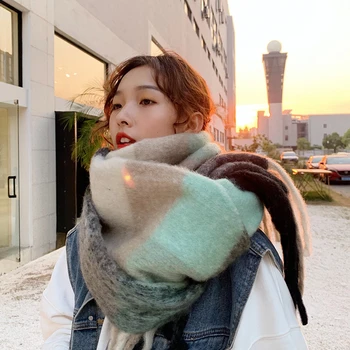 Thicken Warm Shawl Scarf Color Large Check Ring Yarn Fashion European and American Wind in Autumn and Winter 2020fxfurs
Thicken Warm Shawl Scarf Color Large Check Ring Yarn Fashion European and American Wind in Autumn and Winter 2020fxfurs