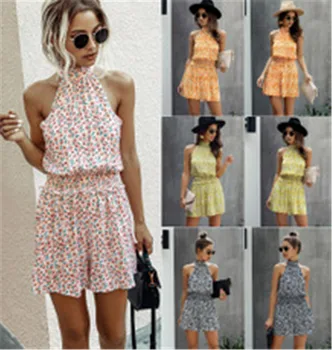 New Arrival Sexy Hanging Neck Off Shoulder Lace Up Playsuits Summer Bohemian Women Chiffon Pockets Short Romper Female Jumpsuits
New Arrival Sexy Hanging Neck Off Shoulder Lace Up Playsuits Summer Bohemian Women Chiffon Pockets Short Romper Female Jumpsuits