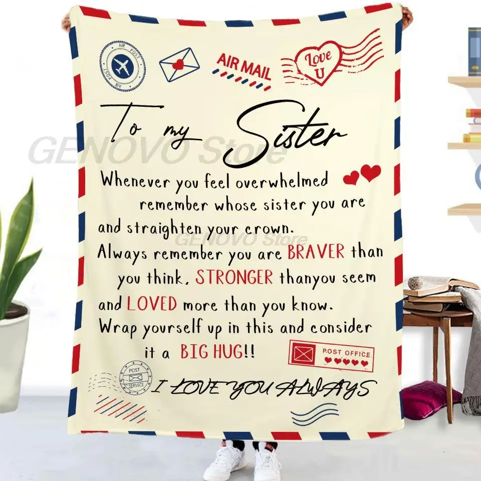 Zu Meinem Schwester und Relative Air Mail Decke Weichen Werfen Sherpa Fleece Decke Dick Quilt Bettdecke Picknick Sofa Kissen
Zu Meinem Schwester und Relative Air Mail Decke Weichen Werfen Sherpa Fleece Decke Dick Quilt Bettdecke Picknick Sofa Kissen