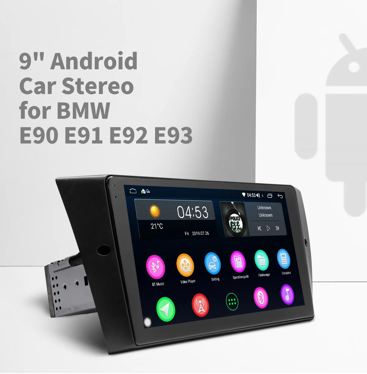 Perfect 9" Octa Core Android Car GPS Radio with DSP/Mirror Link For BMW E90 E91 E92 E93 2005-2012 No DVD Car Auto Stereo WIFI Bluetooth 0