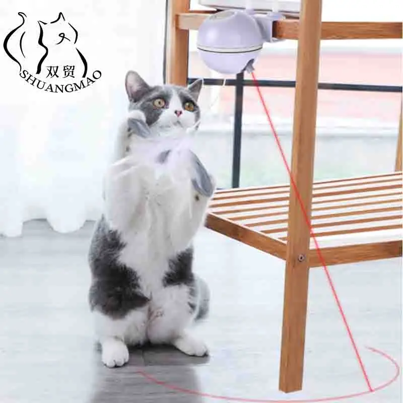 SHUANGMAO Pet Cat Toy Interactive Electric Cats Laser Sensing 360 Degrees Rotating Feather Kitten Game Automatic Toys USB Charge
SHUANGMAO Pet Cat Toy Interactive Electric Cats Laser Sensing 360 Degrees Rotating Feather Kitten Game Automatic Toys USB Charge