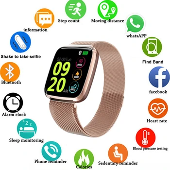 Smart Watch Waterproof Heart Rate Monitor Blood Pressure Smart Bracelet Color Screen Electronic Outdoor Sport Tracker Smart Band
Smart Watch Waterproof Heart Rate Monitor Blood Pressure Smart Bracelet Color Screen Electronic Outdoor Sport Tracker Smart Band