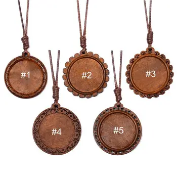 20 pcs/Lot Wood Pendant Setting Tray Base with Wax Thread String for 30mm Glass Cabochon DIY Handmade Necklaces Vintage Jewelry
20 pcs/Lot Wood Pendant Setting Tray Base with Wax Thread String for 30mm Glass Cabochon DIY Handmade Necklaces Vintage Jewelry