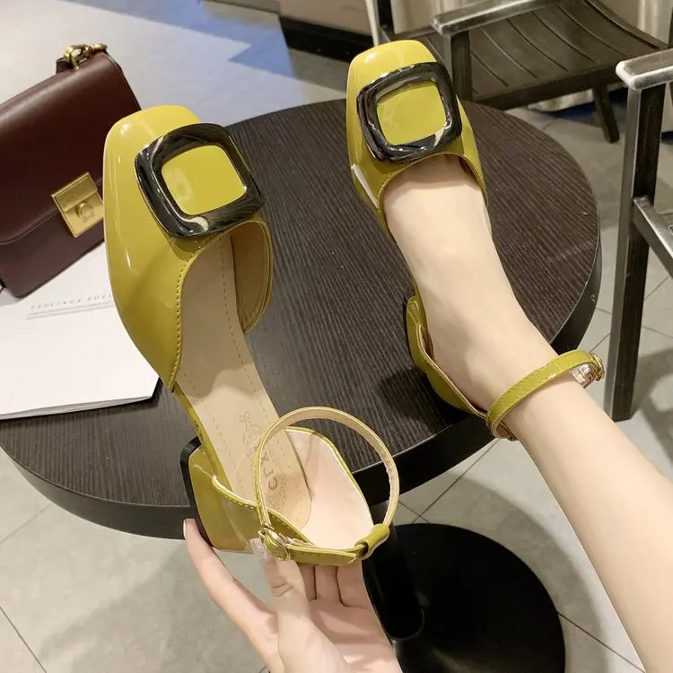 Sandals Women's 2019 New Style Autumn Fairy-Style Flat Square Buckle Closed-toe Chunky-Heel WOMEN'S Shoes Summer Shoes
Sandals Women's 2019 New Style Autumn Fairy-Style Flat Square Buckle Closed-toe Chunky-Heel WOMEN'S Shoes Summer Shoes