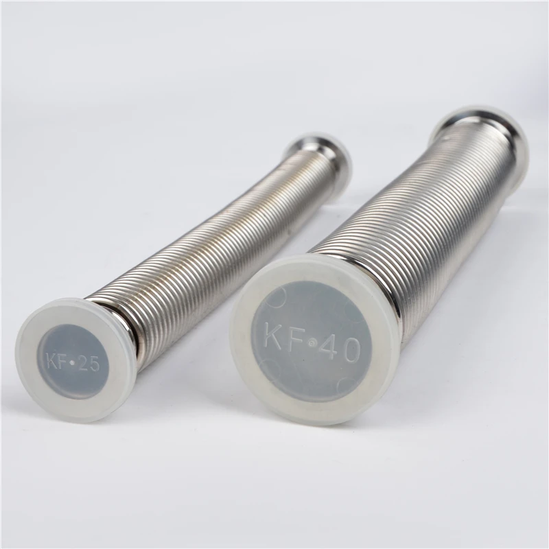 SS 304 Flexible Vacuum Pipe Bellows Exhaust Flex Bellows Expansion Bellows Joint Hose Bellows Assembly KF40 100-1000mm Length
SS 304 Flexible Vacuum Pipe Bellows Exhaust Flex Bellows Expansion Bellows Joint Hose Bellows Assembly KF40 100-1000mm Length