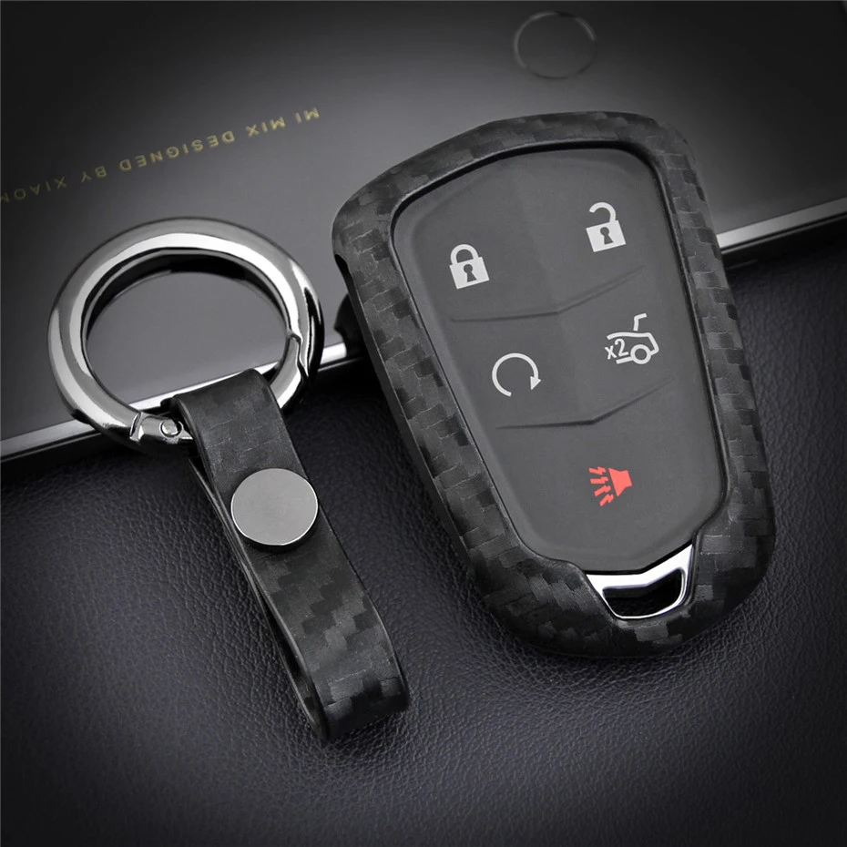 Car Key Case Cover For Cadillac CTS SRX Escalade XTS ATS XT5 CT6 Styling Silica Gel Carbon Fiber Key Ring Shell Accessories
Car Key Case Cover For Cadillac CTS SRX Escalade XTS ATS XT5 CT6 Styling Silica Gel Carbon Fiber Key Ring Shell Accessories
