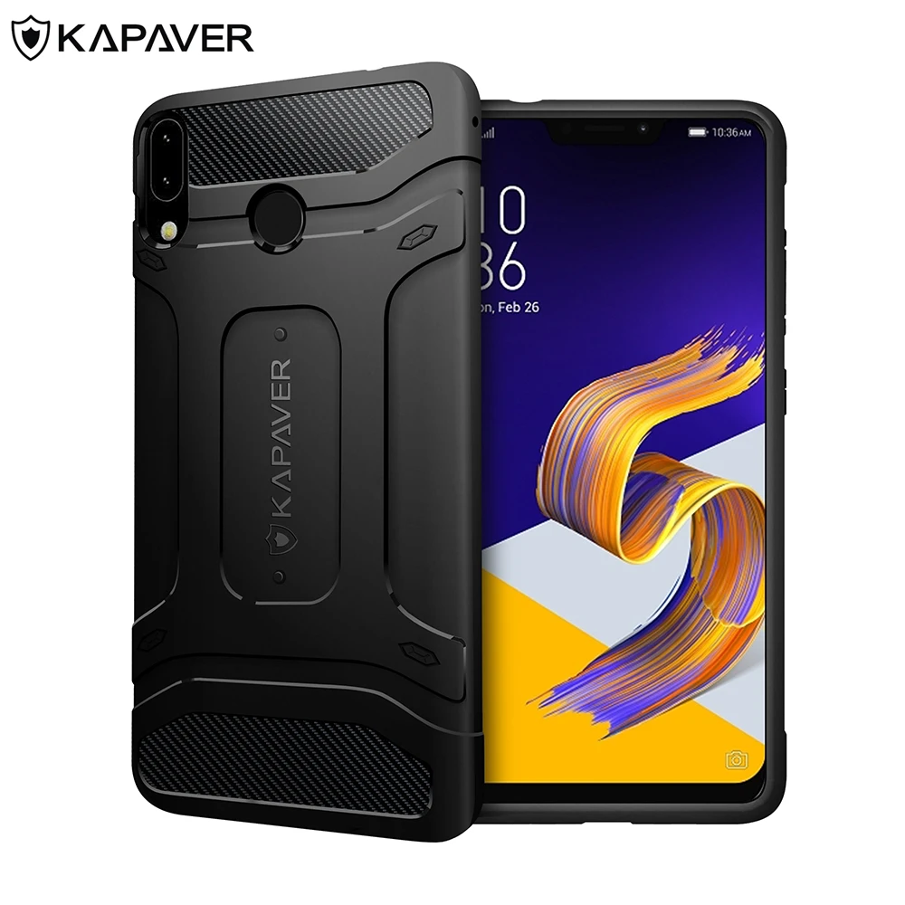 Фото KAPAVER Luxury Official Silicone Phone Case For ASUS Zenfone 5Z Shockproof Bumper protection Back Cover High Quality funda | Мобильные