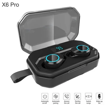 TWS Earbuds X6 Pro Bluetooth Smart Touch Wireless Earphone LED Display With Charger Box 3000mAh for Mobile Charge
TWS Earbuds X6 Pro Bluetooth Smart Touch Wireless Earphone LED Display With Charger Box 3000mAh for Mobile Charge