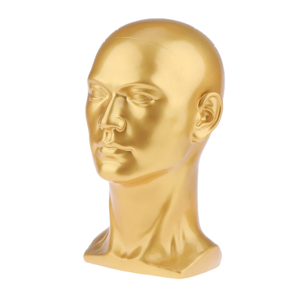 PVC Male Displaying Head Wigs Hair Making Mannequin Cap Hat Display Model