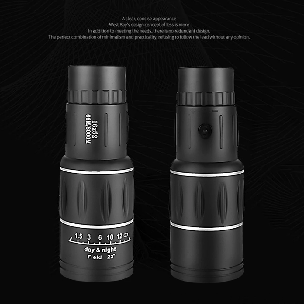 16X52 HD Dual Focus Monocular Telescope Portable Hunting Telescope For Outdoor Hunting Tourism Bird Watching
16X52 HD Dual Focus Monocular Telescope Portable Hunting Telescope For Outdoor Hunting Tourism Bird Watching